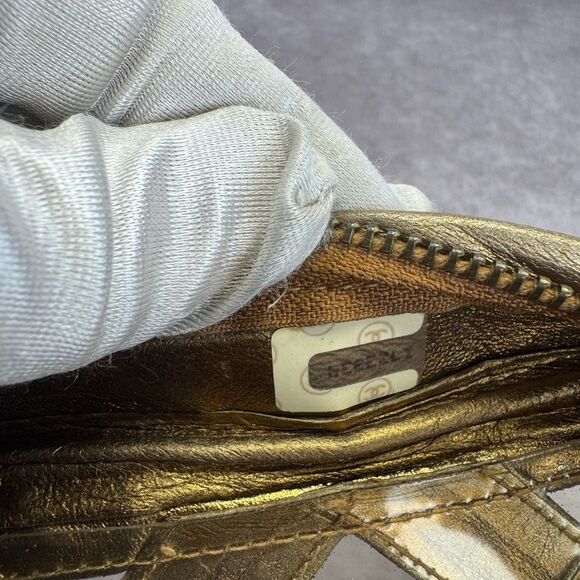 Chanel Metallic Lambskin PVC Tassel Camera Case Gold - Picture 13 of 16